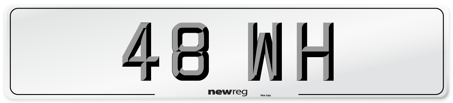 48 WH Number Plate from New Reg